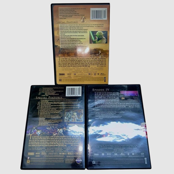 DVD - 3-film Pack - Star‎ Wars Episodes 2, 3, And 4 - Great Condition - Picture 4 of 13
